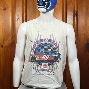 Gildan XL Y2K NASCAR Tank Top White Graphic Racing